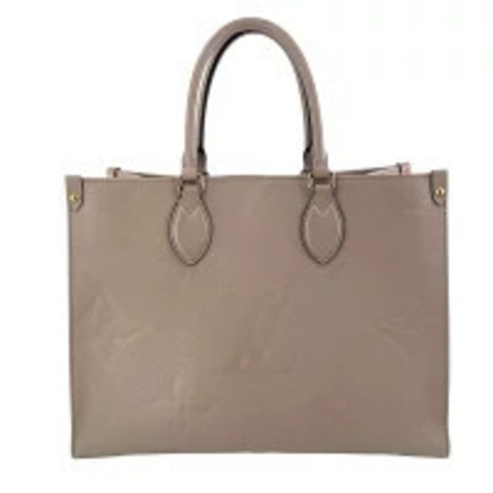 Louis Vuitton OnTheGo Monogram Empreinte Leather Beige Handbag RD